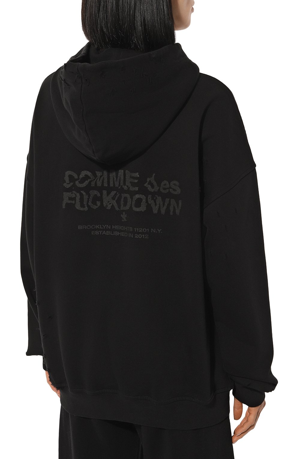 Хлопковое худи COMME DES FUCKDOWN, арт. CFABW01184, фото 4