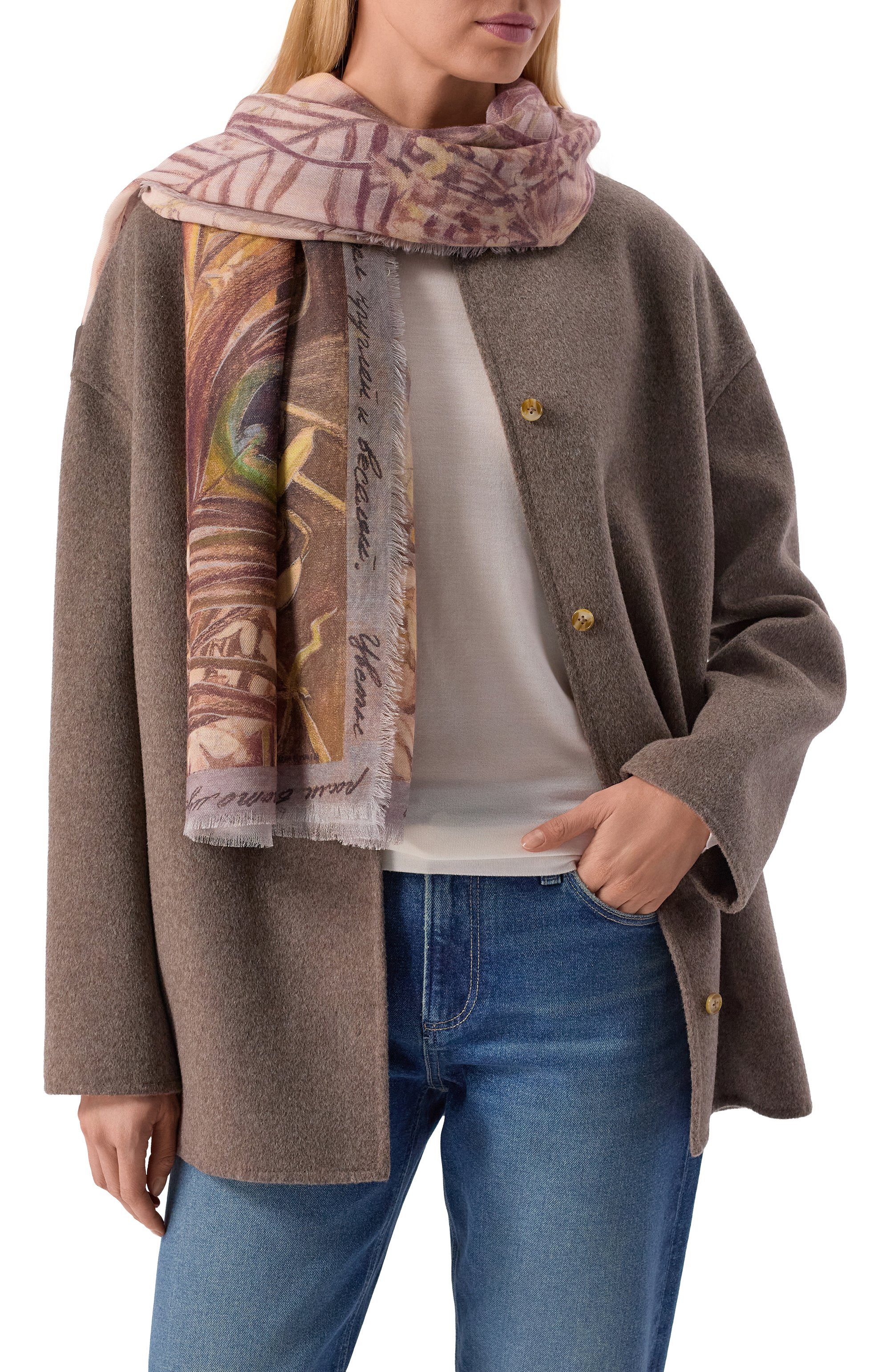 Шаль брабантские кружева из кашемира и шерсти GOURJI, арт. 91123755/6285117, фото 2