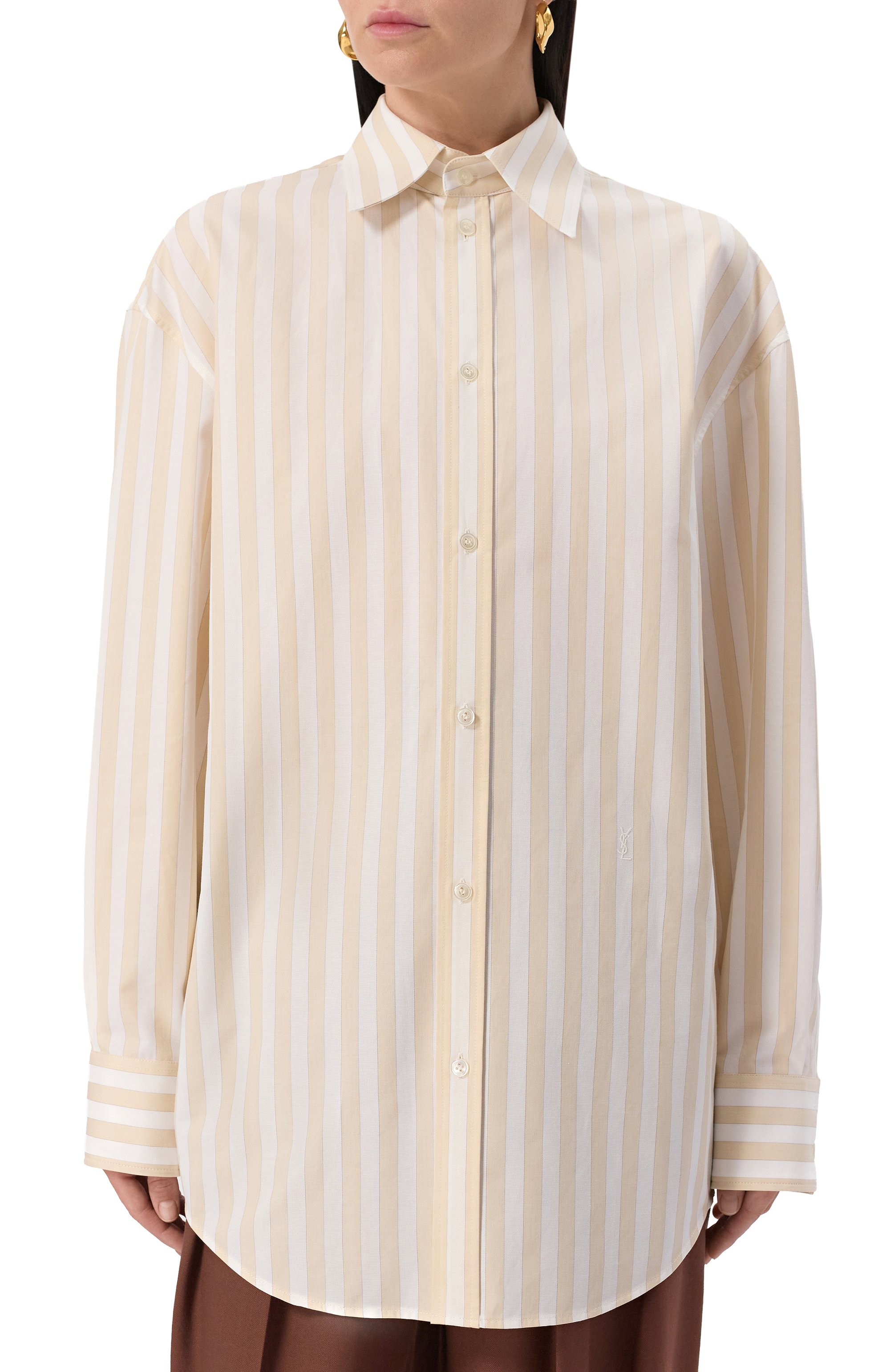 Хлопковая рубашка SAINT LAURENT, арт. 829703/Y7C11, фото 3