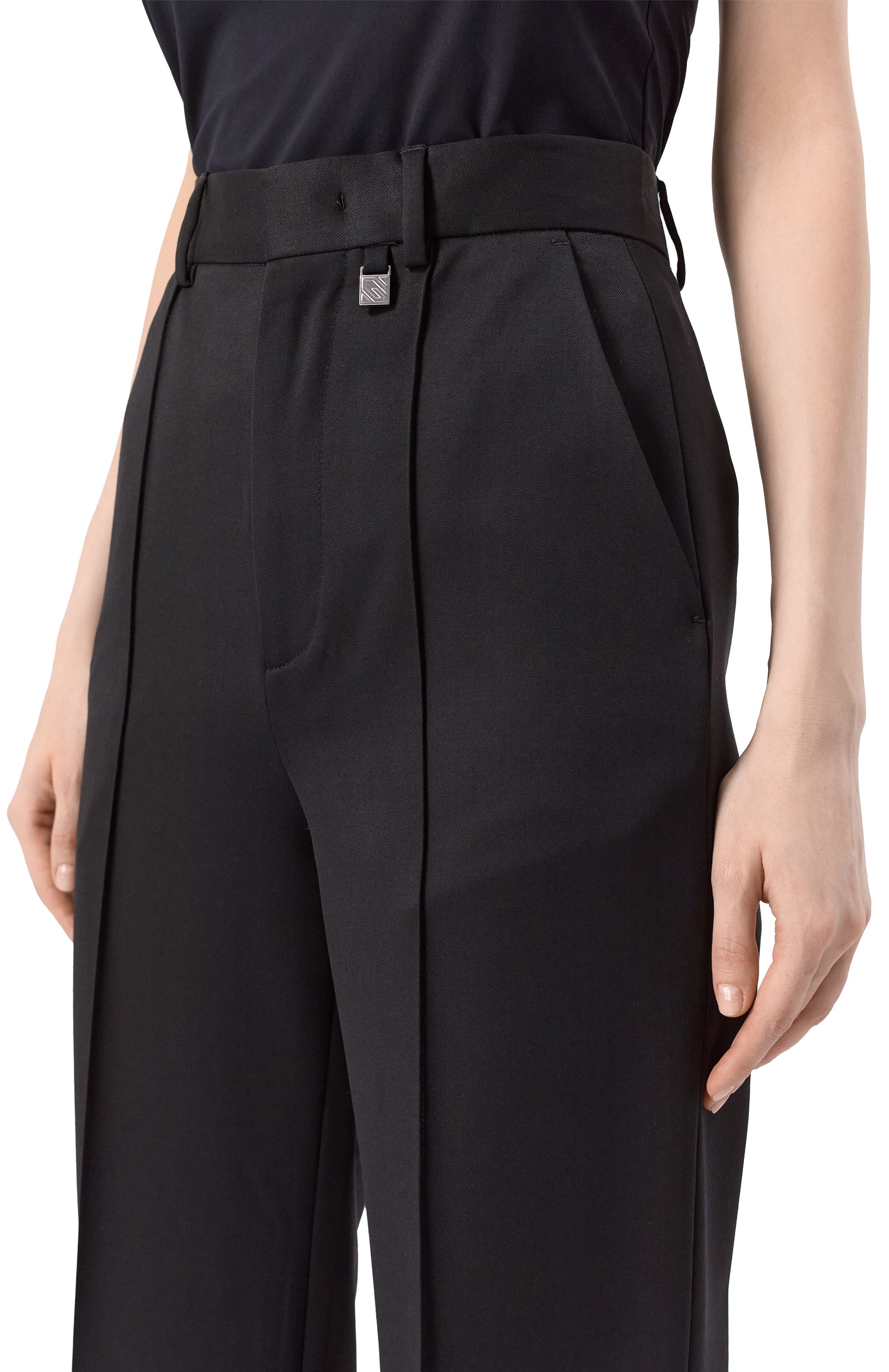 Шерстяные брюки GIUSEPPE DI MORABITO черного цвета по цене 74150 руб., арт. 04SSPA114 04410, фото 5 Шерстяные брюки GIUSEPPE DI MORABITO, арт. 04SSPA114 04410, фото 5