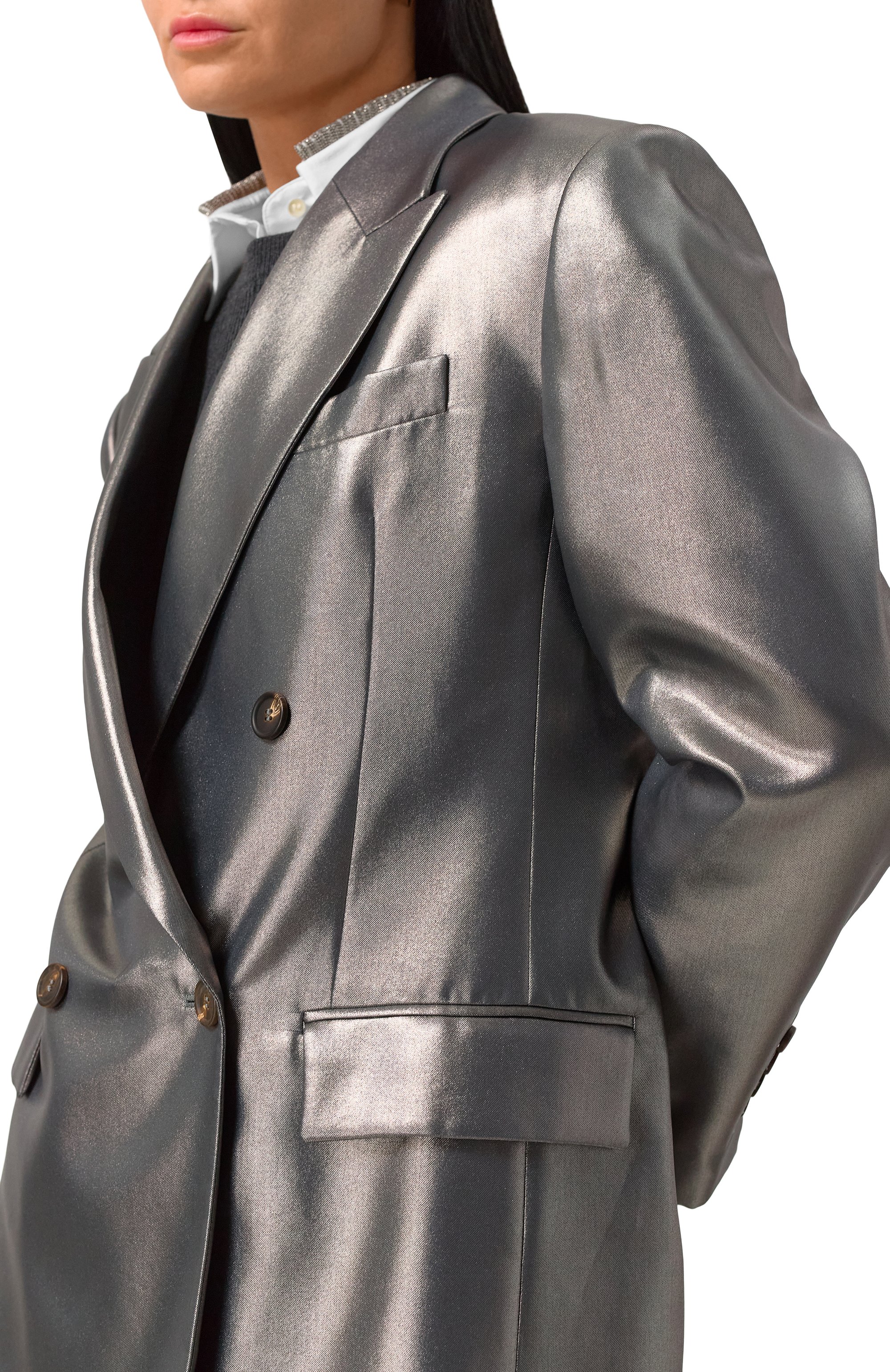 Шелковый жакет BRUNELLO CUCINELLI, арт. MD9997192, фото 5