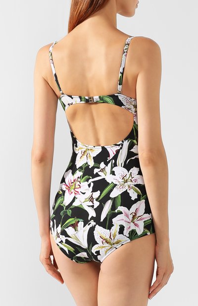 Слитный купальник DOLCE & GABBANA черного цвета по цене 76300 руб., арт. 09A13J/FSGQR, фото 3 Слитный купальник DOLCE & GABBANA, арт. 09A13J/FSGQR, фото 3