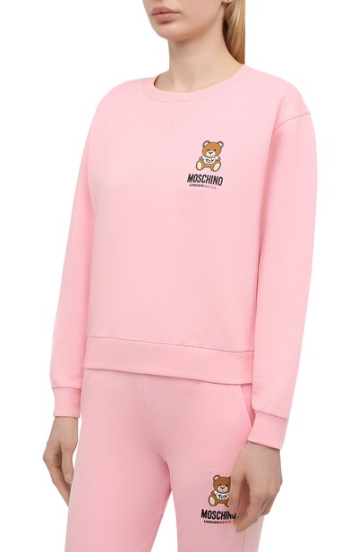 Хлопковый свитшот MOSCHINO розового цвета по цене 23400 руб., арт. A1713/9020, фото 3 Хлопковый свитшот MOSCHINO, арт. A1713/9020, фото 3