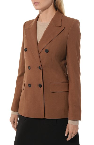 Жакет из вискозы и шерсти WINDSOR коричневого цвета по цене 75500 руб., арт. 52 DS807/10014126, фото 3 Жакет из вискозы и шерсти WINDSOR, арт. 52 DS807/10014126, фото 3