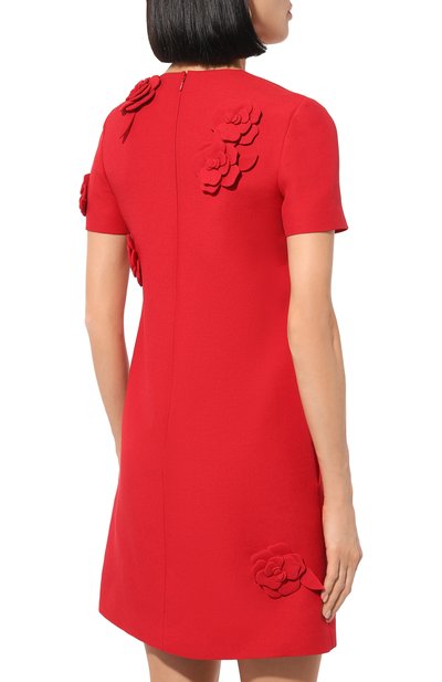 Платье из шерсти и шелка VALENTINO, арт. 5B3VAAG11CF, фото 4