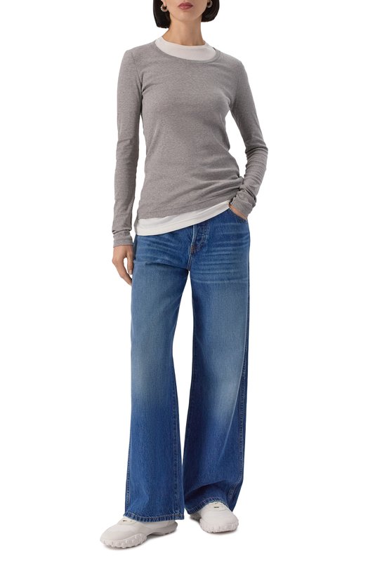 Кожаные кроссовки Moon Jil Sander J16WS0031/P7394 Белый  J16WS0031/P7394 Фото 3