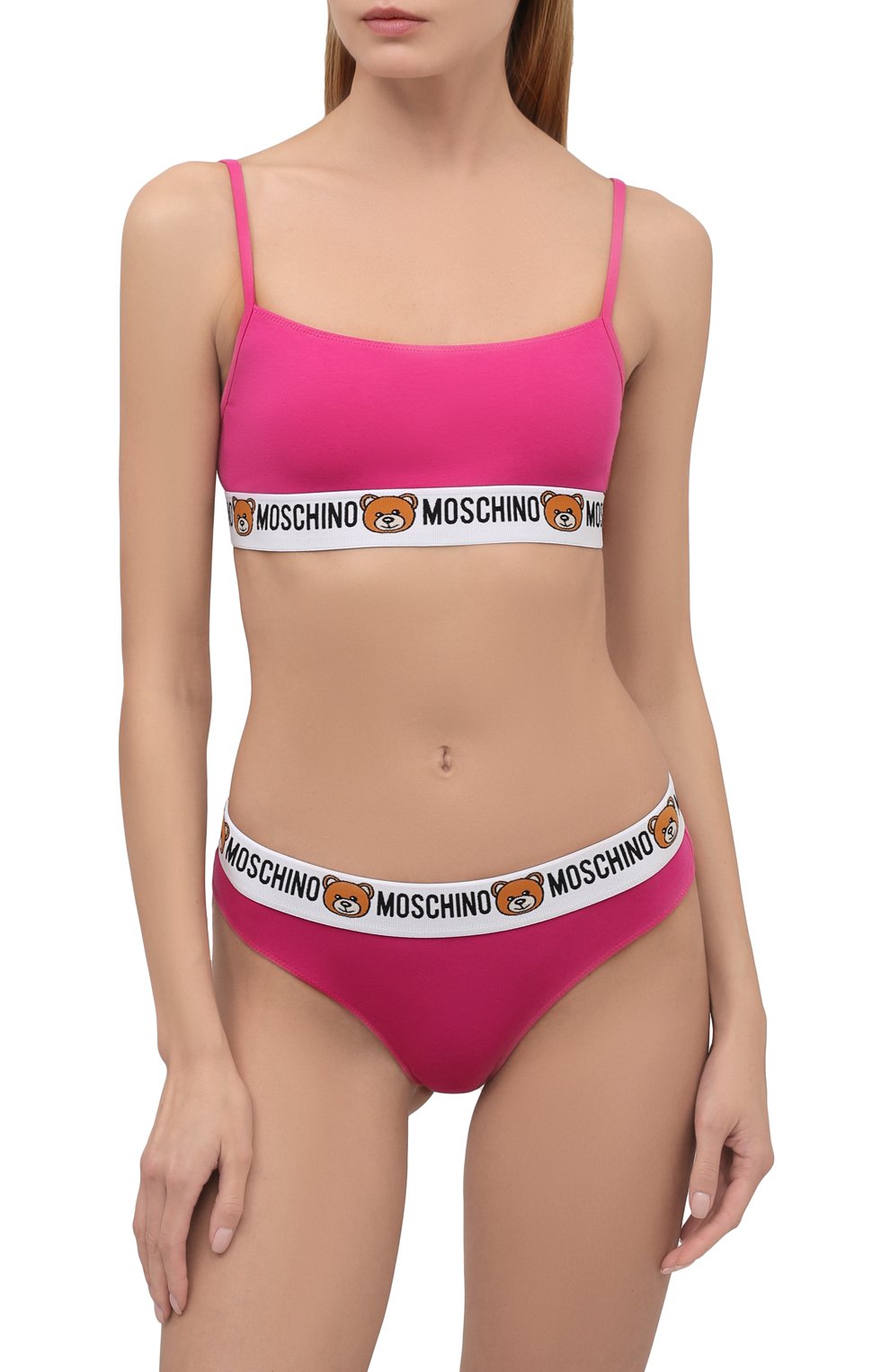 Комплект из двух трусов-слипов MOSCHINO фуксия цвета по цене 7995 руб., арт. A4711/9003, фото 2 Комплект из двух трусов-слипов MOSCHINO, арт. A4711/9003, фото 2