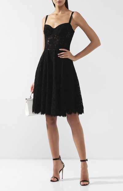Хлопковое платье DOLCE & GABBANA черного цвета по цене 273000 руб., арт. F68A4T/HLMCL, фото 2 Хлопковое платье DOLCE & GABBANA, арт. F68A4T/HLMCL, фото 2