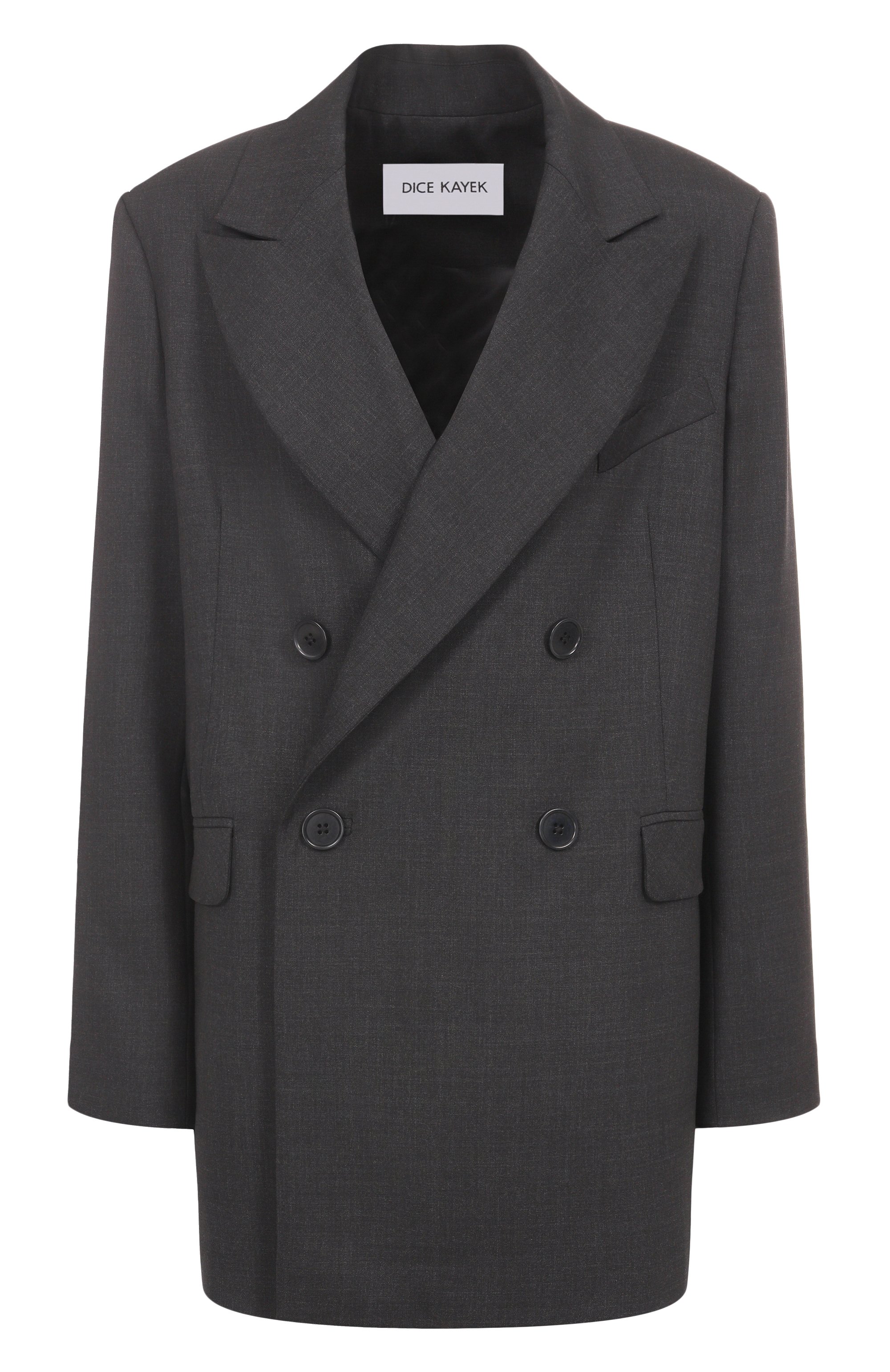 Шерстяной жакет DICE KAYEK серого цвета по цене 164000 руб., арт. FW25V517 MCL ANTHRACITE, фото 1 Шерстяной жакет DICE KAYEK, арт. FW25V517 MCL ANTHRACITE, фото 1