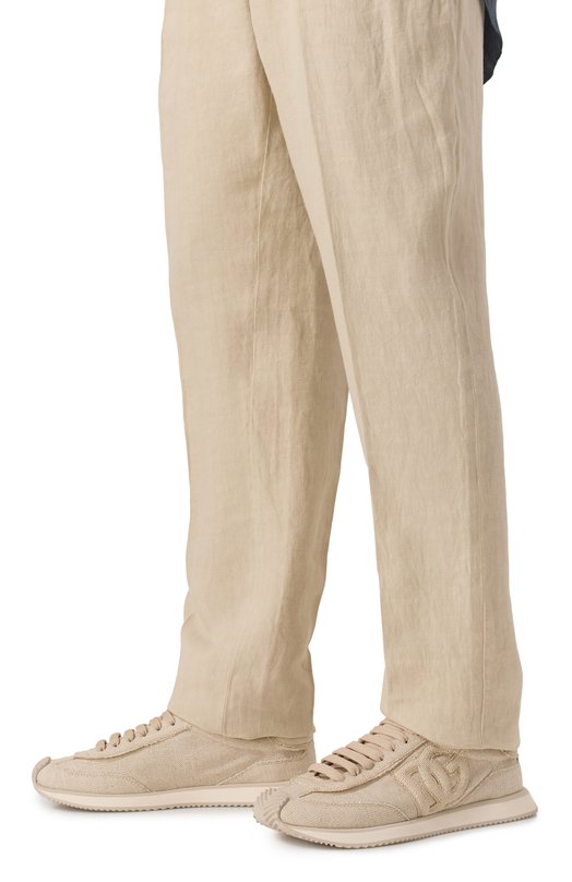 Текстильные кроссовки DG Cushion Dolce & Gabbana CS2288/AE043 Бежевый  CS2288/AE043 Фото 3