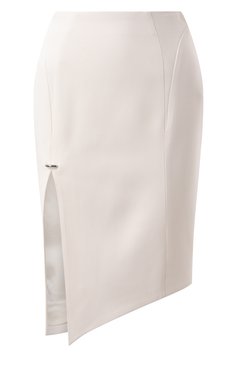 Женская юбка из вискозы MUGLER белого цвета, арт. 25P1JU0566470 | Фото 1 (Длина Ж (юбки, платья, шорты): Мини; Материал внешний: Вискоза; Стили: Кэжуэл)