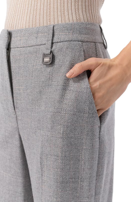 Брюки из шерсти и вискозы Lorena Antoniazzi PA01A/5024 Серый  PA01A/5024 Фото 5