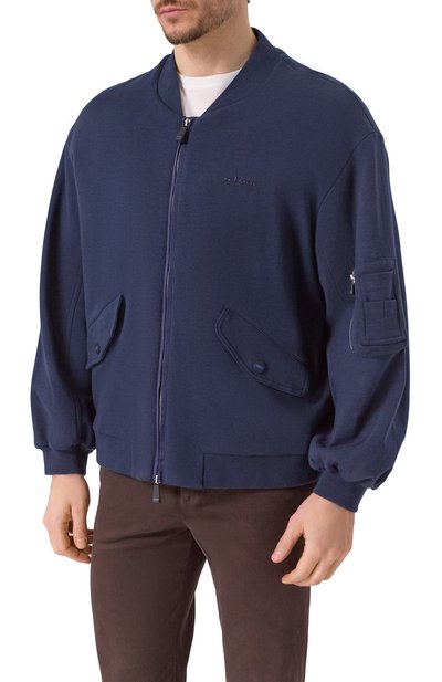 Бомбер из хлопка и шелка KITON, арт. UMM062601, фото 3