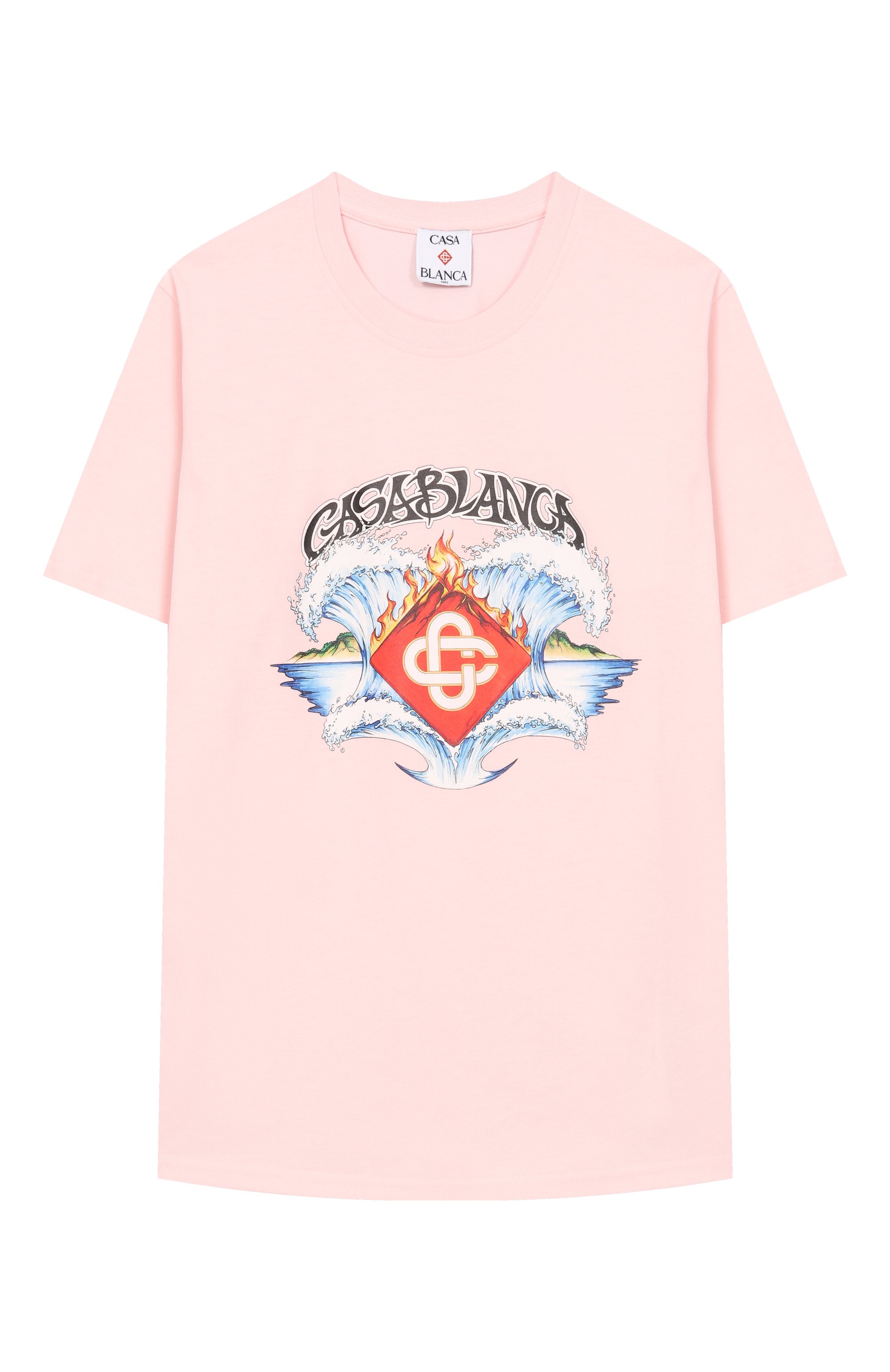 Хлопковая футболка CASABLANCA, арт. K-SP26-JTS-038-03-EX-BC, фото 1