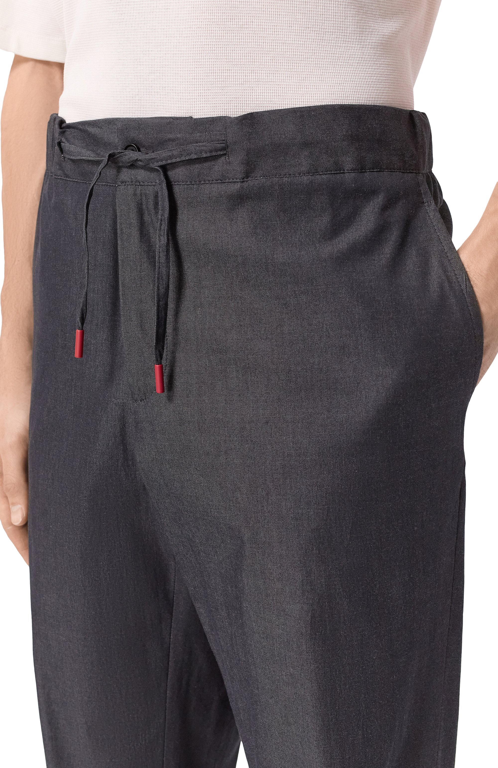 Хлопковые брюки KITON темно-серого цвета по цене 123000 руб., арт. UPN007H0922801, фото 5 Хлопковые брюки KITON, арт. UPN007H0922801, фото 5