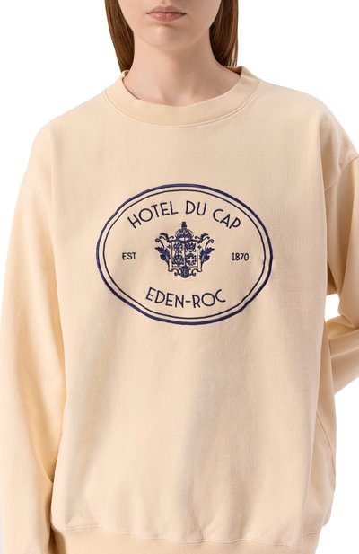 Хлопковый свитшот sporty & rich x hotel du cap-eden-roc SPORTY AND RICH, арт. ST07160621CR01, фото 5