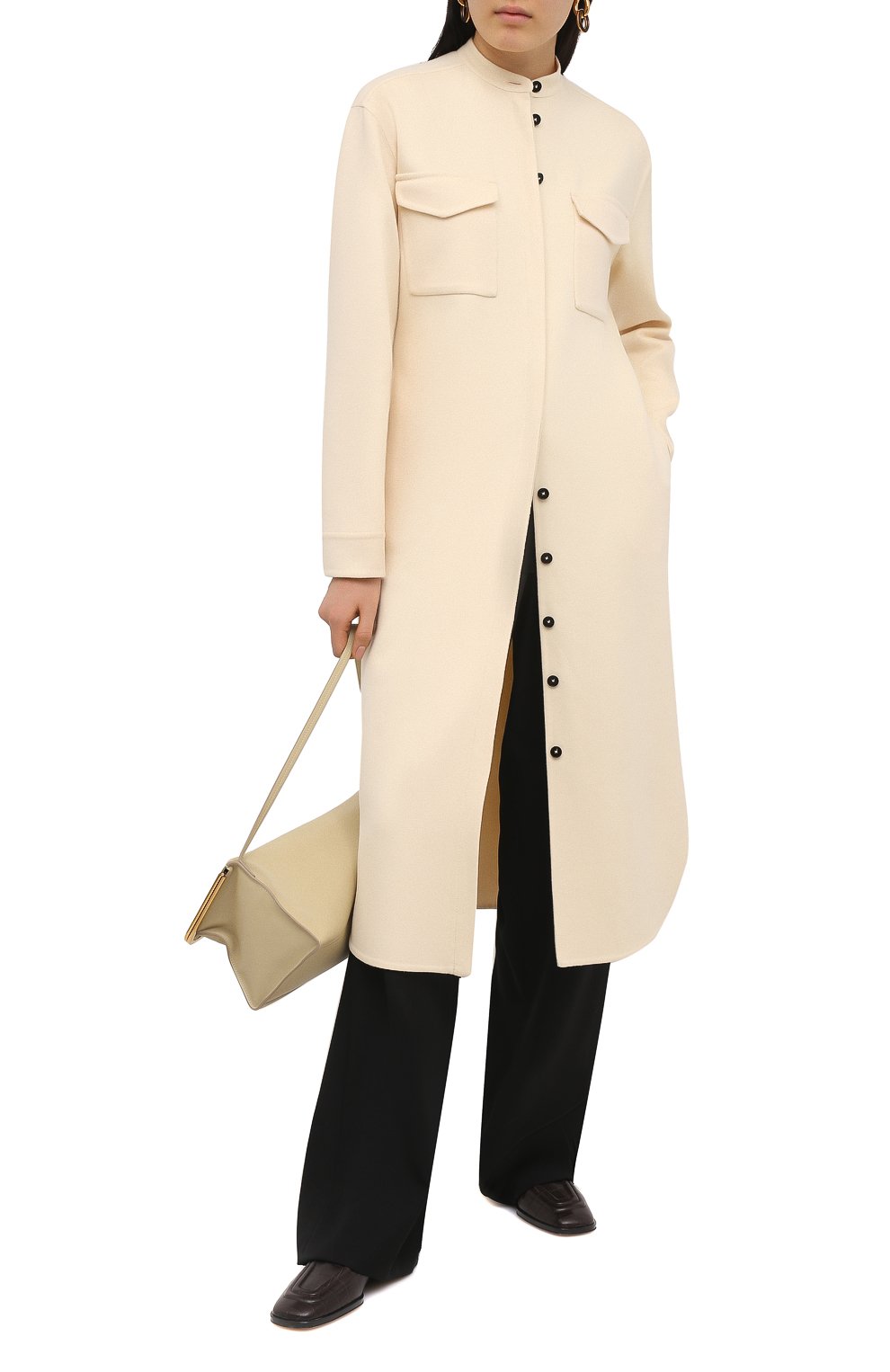 Кашемировое платье JIL SANDER кремового цвета по цене 480000 руб., арт. JSPS501785-WS100903, фото 2 Кашемировое платье JIL SANDER, арт. JSPS501785-WS100903, фото 2