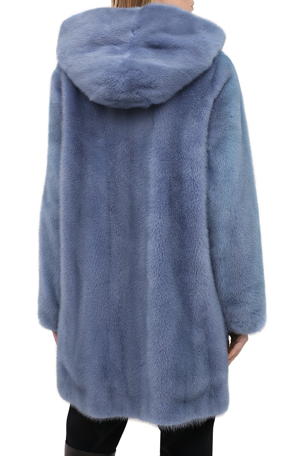 Шуба из меха норки с капюшоном YVES SALOMON, арт. 9WYM27585VMLX, фото 4