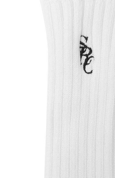 Хлопковые носки SPORTY AND RICH белого цвета по цене 5720 руб., арт. AC09775302WH01, фото 2 Хлопковые носки SPORTY AND RICH, арт. AC09775302WH01, фото 2