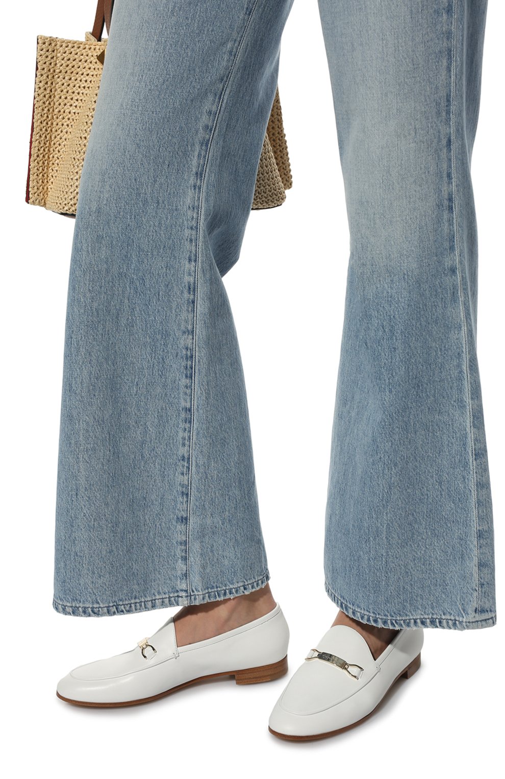 Кожаные лоферы GIORGIO ARMANI белого цвета по цене 94800 руб., арт. X1A093/XF641, фото 3 Кожаные лоферы GIORGIO ARMANI, арт. X1A093/XF641, фото 3