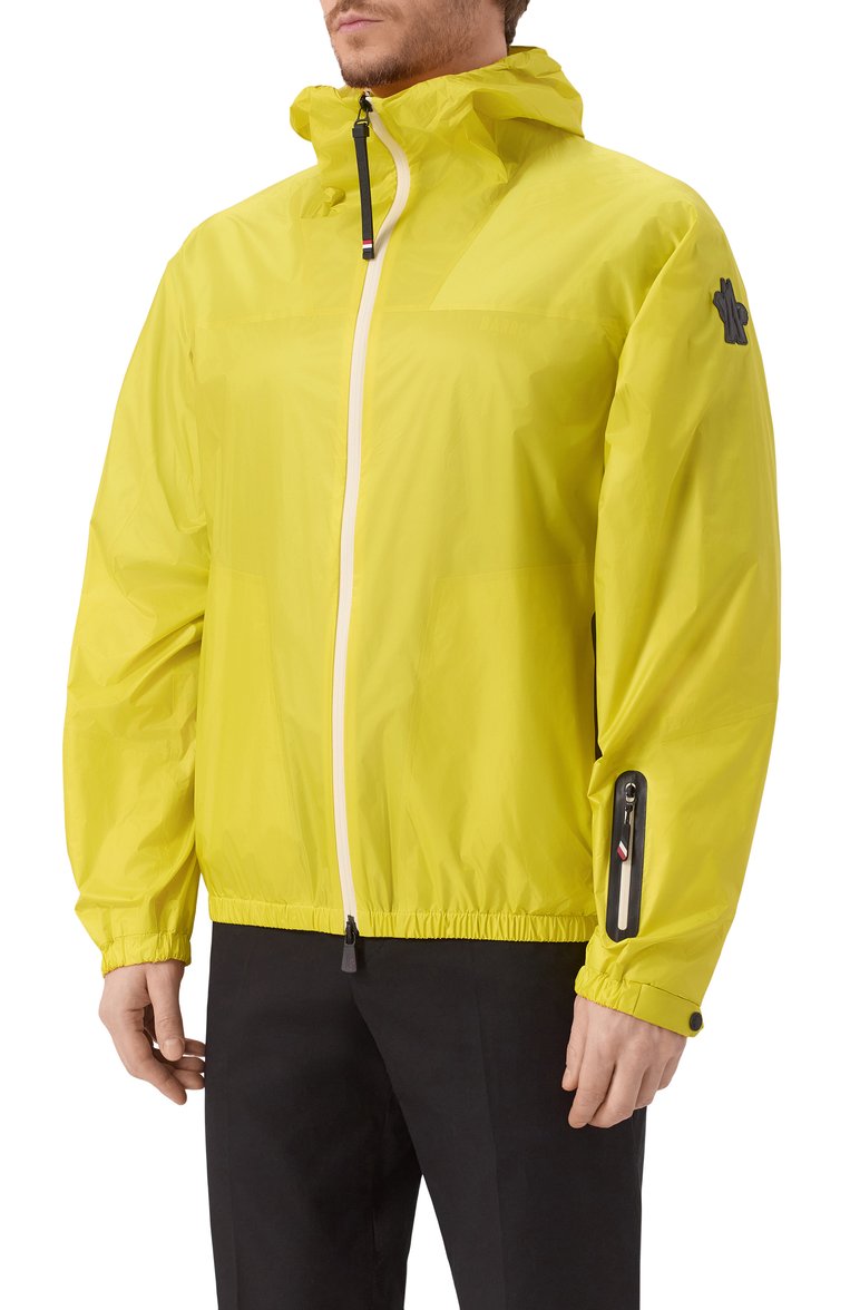Мужская куртка fiernaz MONCLER GRENOBLE желтого цвета, арт. 1B70310/5955N | Фото 3 (Рукава: Длинные; Материал внешний: Синтетический материал; Длина (верхняя одежда): Короткие; Кросс-КТ: Легкие; Стили: Кэжуэл)