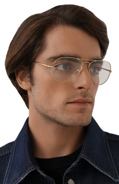 Женские оправа RAY-BAN золотого цвета, арт. 6489-2500 | Фото 3 (Региональные ограничения белый список (Axapta Mercury): RU; Тип очков: Оправа)