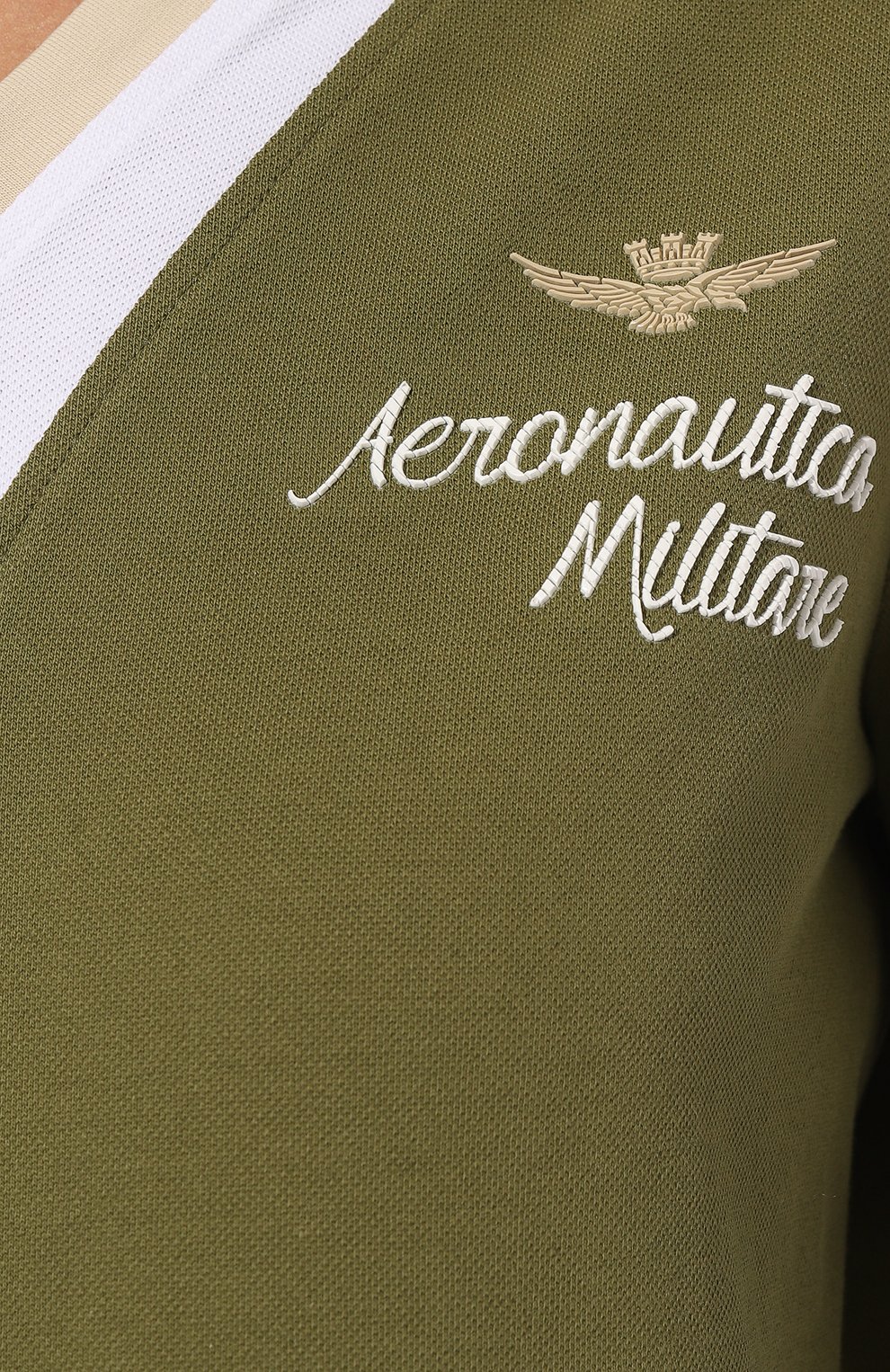 Хлопковый свитшот AERONAUTICA MILITARE хаки цвета по цене 15550 руб., арт. 231/FE1788DP192, фото 5 Хлопковый свитшот AERONAUTICA MILITARE, арт. 231/FE1788DP192, фото 5