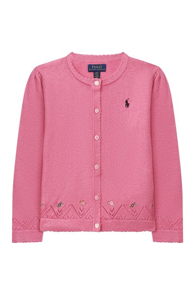 Хлопковый кардиган POLO RALPH LAUREN розового цвета по цене 12500 руб., арт. 311799809, фото 1 Хлопковый кардиган POLO RALPH LAUREN, арт. 311799809, фото 1