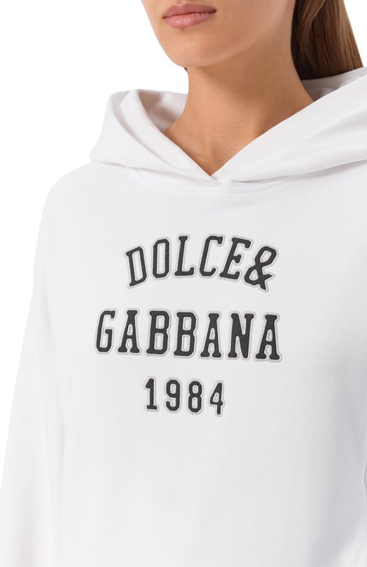 Хлопковое худи Dolce & Gabbana F9S48Z/GDDBA Белый  F9S48Z/GDDBA Фото 5