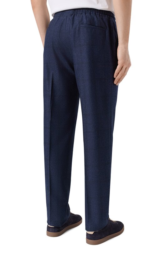 Шерстяные брюки Kiton UPN01K0127G04 Синий  UPN01K0127G04 Фото 4