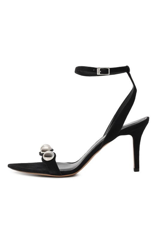 Замшевые босоножки Velvee Isabel Marant 25PSD0218FA/C1A33SC1A33S.F_25_A2_PS/D0214FA Чёрный  25PSD0218FA/C1A33SC1A33S.F_25_A2_PS/D0214FA Фото 4
