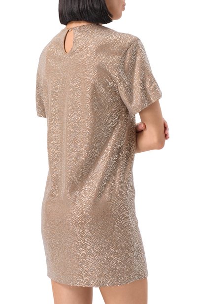 Платье с отделкой стразами GIUSEPPE DI MORABITO, арт. 04SSDR469FC 04428AC, фото 4