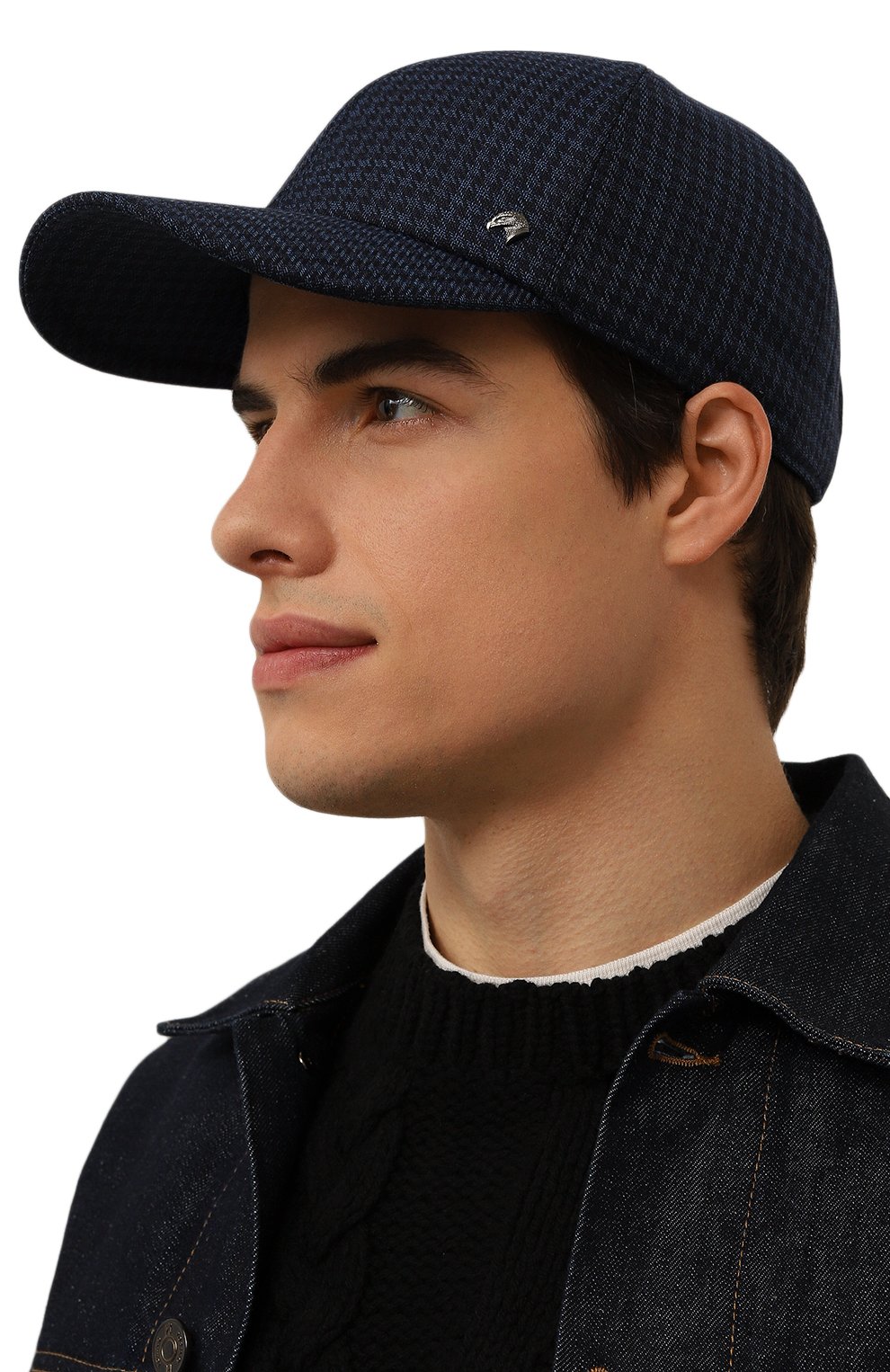 Кашемировая бейсболка STEFANO RICCI темно-синего цвета по цене 72250 руб., арт. MCV140015E/C064HC, фото 2 Кашемировая бейсболка STEFANO RICCI, арт. MCV140015E/C064HC, фото 2