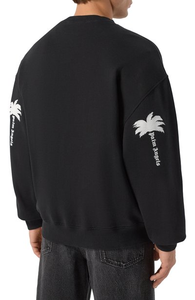 Хлопковый свитшот PALM ANGELS черного цвета по цене 49950 руб., арт. PAMBA003FL003, фото 4 Хлопковый свитшот PALM ANGELS, арт. PAMBA003FL003, фото 4