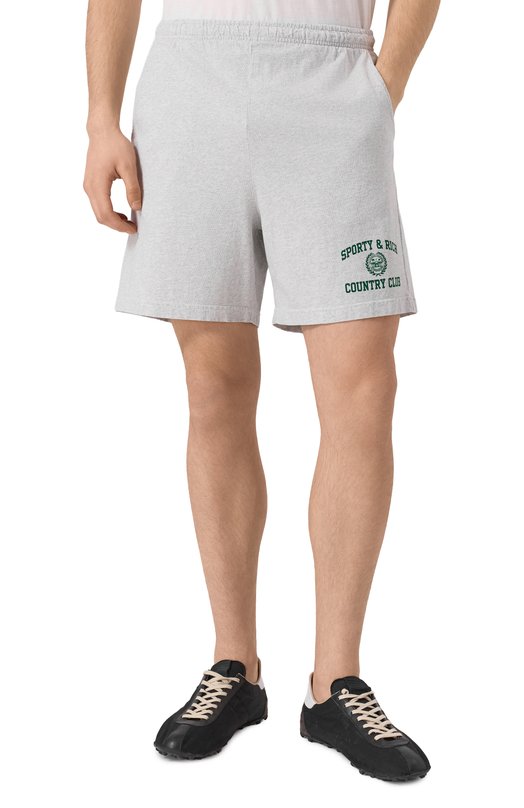 Хлопковые шорты Sporty and Rich SH039606218GY03 Серый  SH039606218GY03 Фото 3