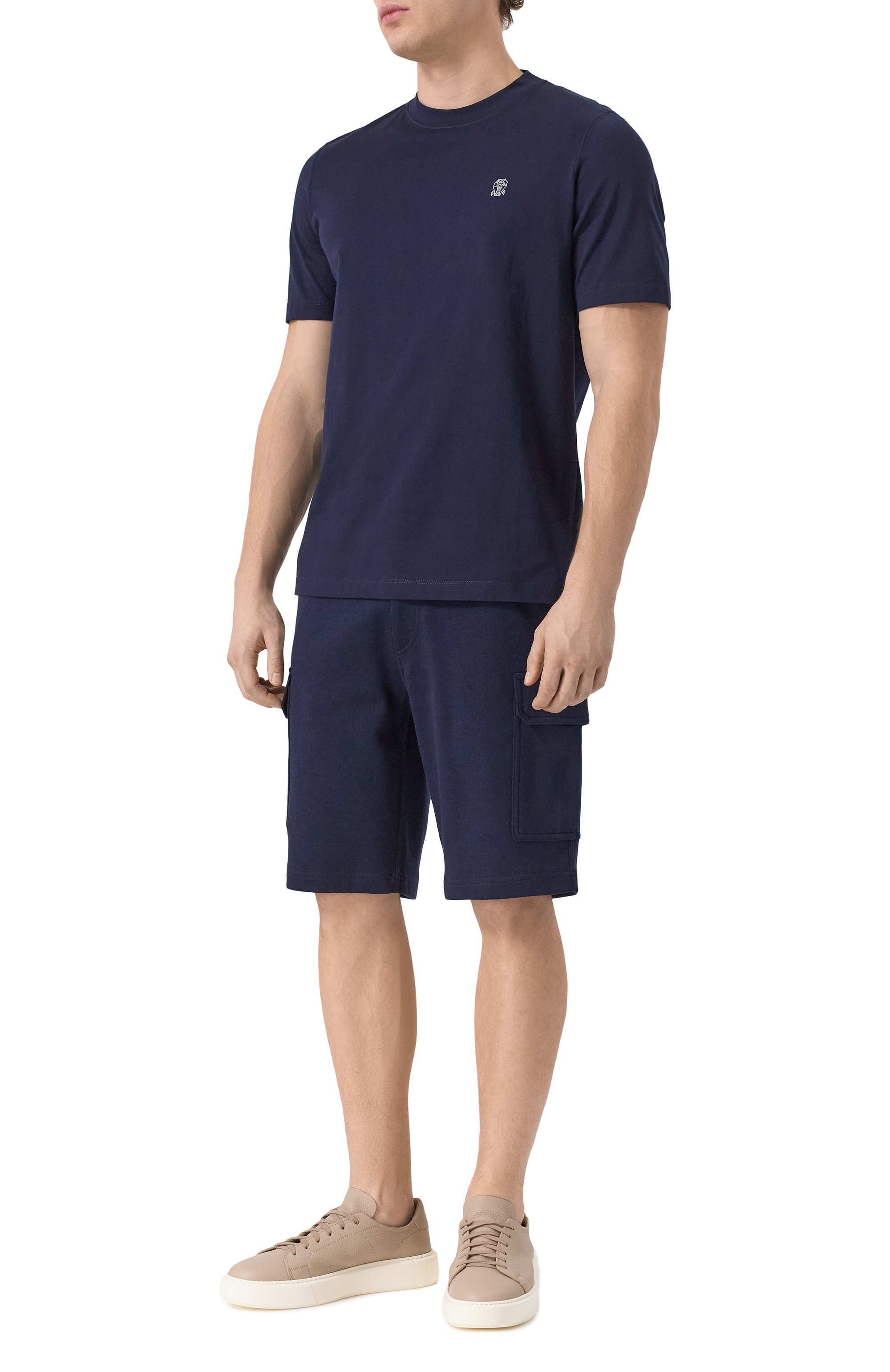 Шорты из хлопка и кашемира BRUNELLO CUCINELLI, арт. MM8313222G, фото 2