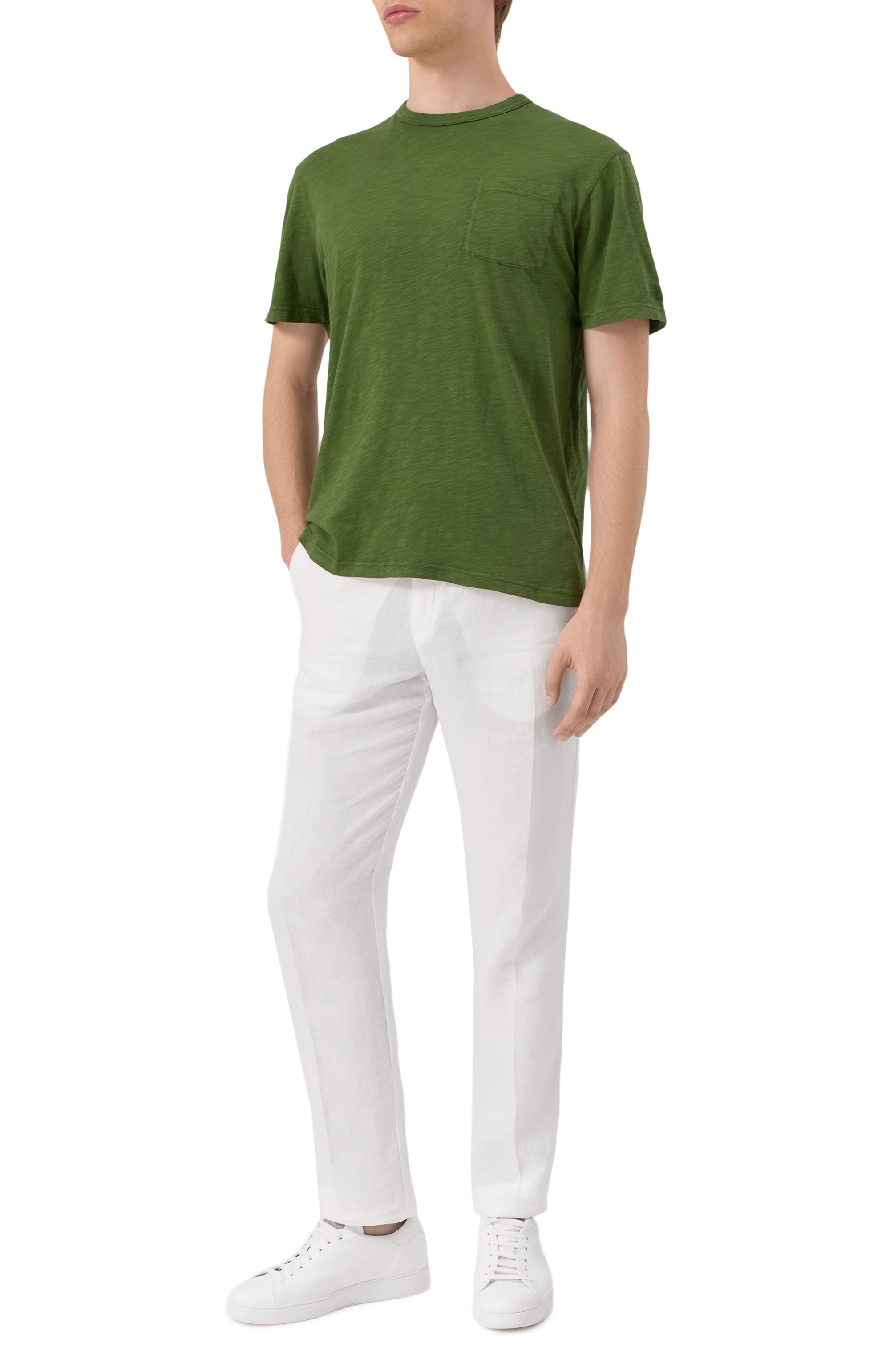 Хлопковая футболка MC2 SAINT BARTH зеленого цвета по цене 9575 руб., арт. STBM PRESIDENT/00019H, фото 2 Хлопковая футболка MC2 SAINT BARTH, арт. STBM PRESIDENT/00019H, фото 2