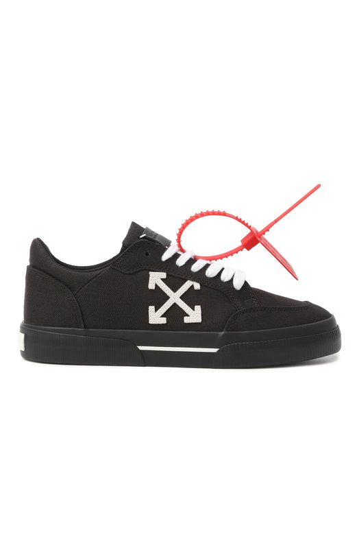 Текстильные кеды New Low Vulcanized Off-White 0WIA288C99FAB002 Чёрный  0WIA288C99FAB002 Фото 4