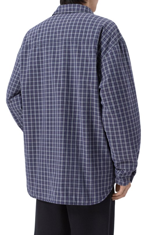 Хлопковая куртка-рубашка Maison Margiela S50DT0070/M35779 Синий  S50DT0070/M35779 Фото 4