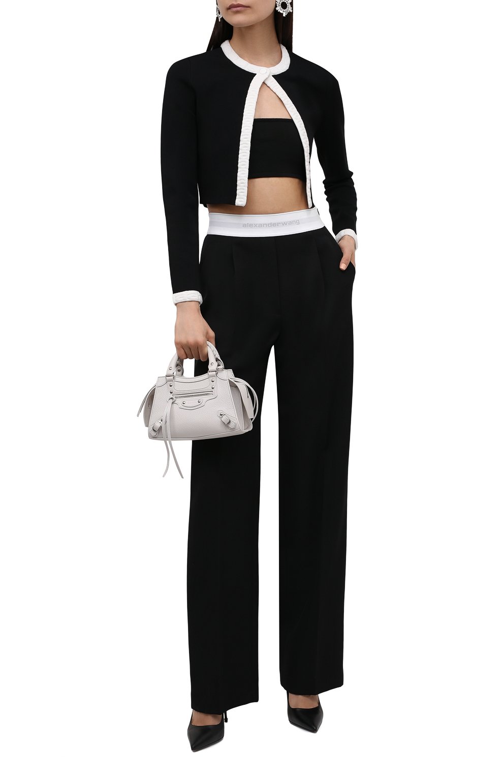 Шерстяные брюки ALEXANDER WANG черного цвета по цене 73850 руб., арт. 1WC1224413, фото 2 Шерстяные брюки ALEXANDER WANG, арт. 1WC1224413, фото 2
