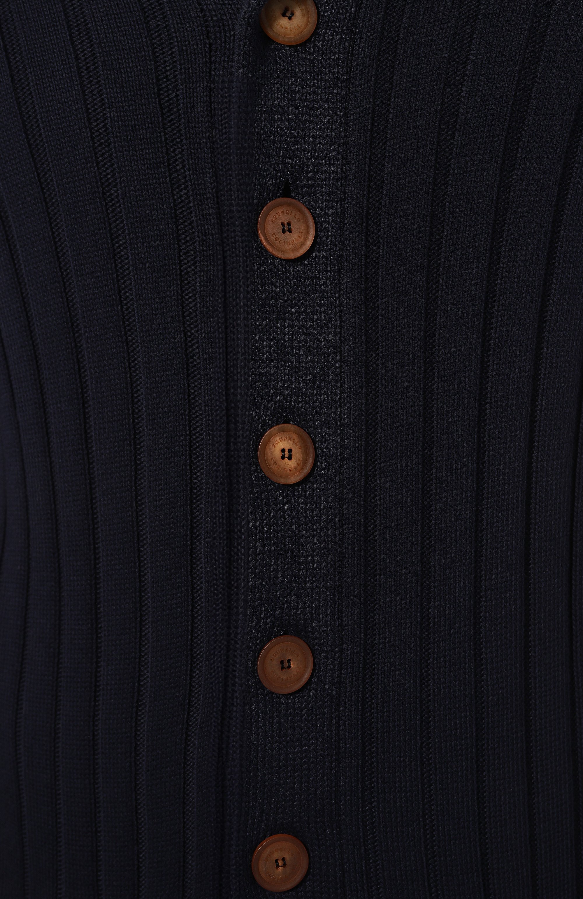 Хлопковый кардиган BRUNELLO CUCINELLI темно-синего цвета по цене 138500 руб., арт. M2870B2303, фото 5 Хлопковый кардиган BRUNELLO CUCINELLI, арт. M2870B2303, фото 5