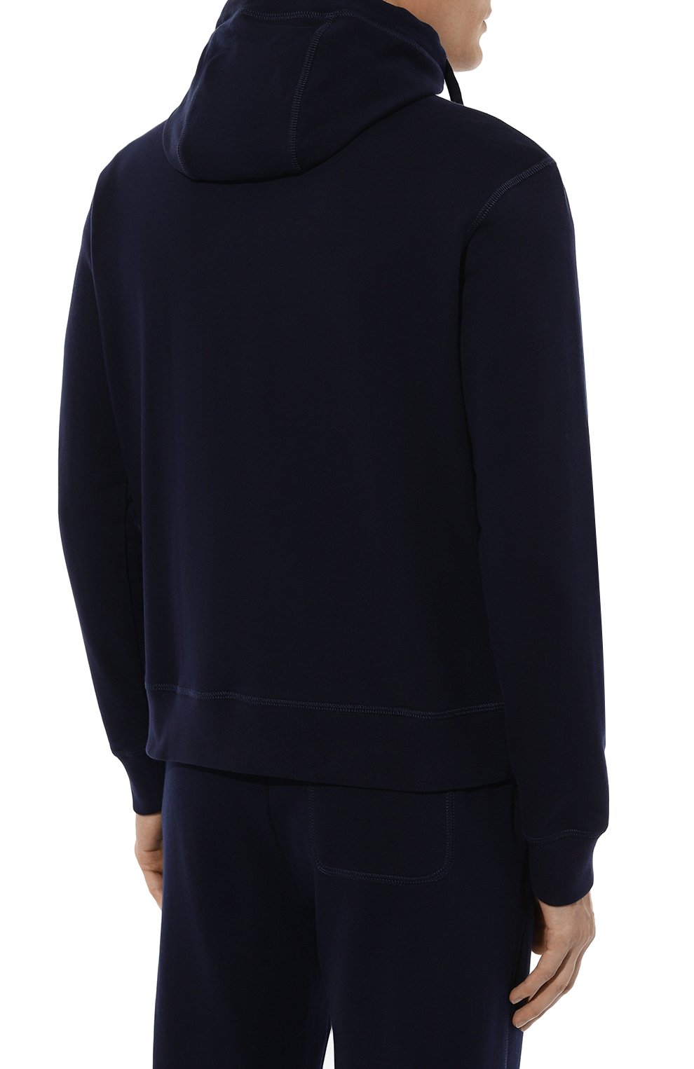 Хлопковая толстовка FEDELI темно-синего цвета по цене 59950 руб., арт. 7UI00642, фото 4 Хлопковая толстовка FEDELI, арт. 7UI00642, фото 4