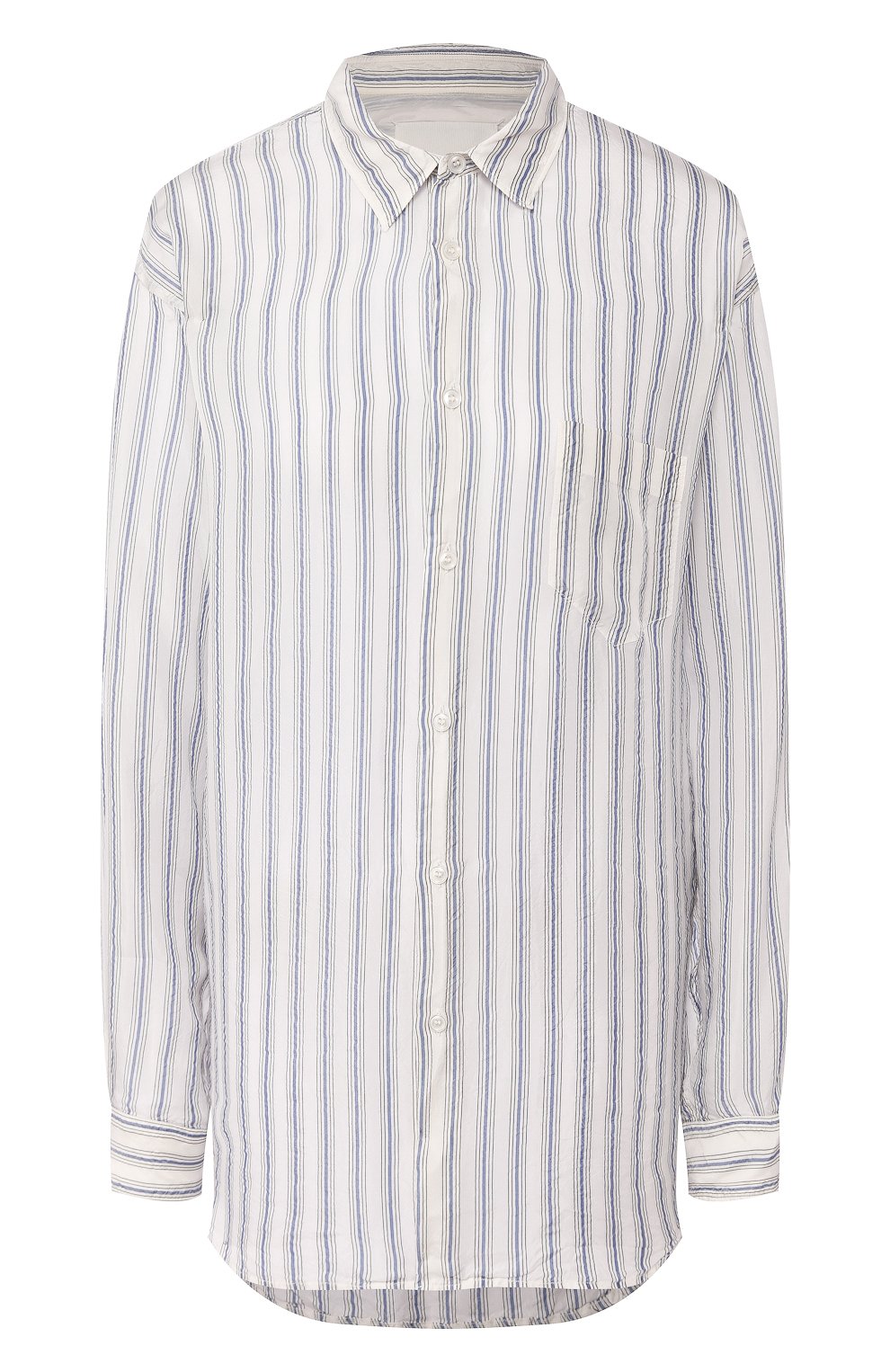 Рубашка MAISON MARGIELA синего цвета по цене 49950 руб., арт. S29DL0171/S53018, фото 1 Рубашка MAISON MARGIELA, арт. S29DL0171/S53018, фото 1