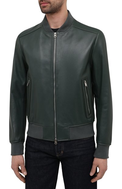 Кожаный бомбер BOSS, арт. 50452490, фото 3