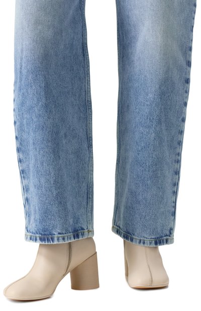 Кожаные ботильоны stitch-out MM6 кремового цвета по цене 61550 руб., арт. S59WU0249/P5000, фото 3 Кожаные ботильоны stitch-out MM6, арт. S59WU0249/P5000, фото 3