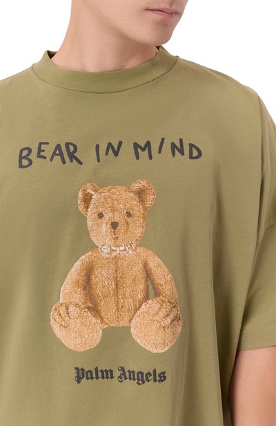 Хлопковая футболка PALM ANGELS, арт. PMAA10BF25JER004, фото 5