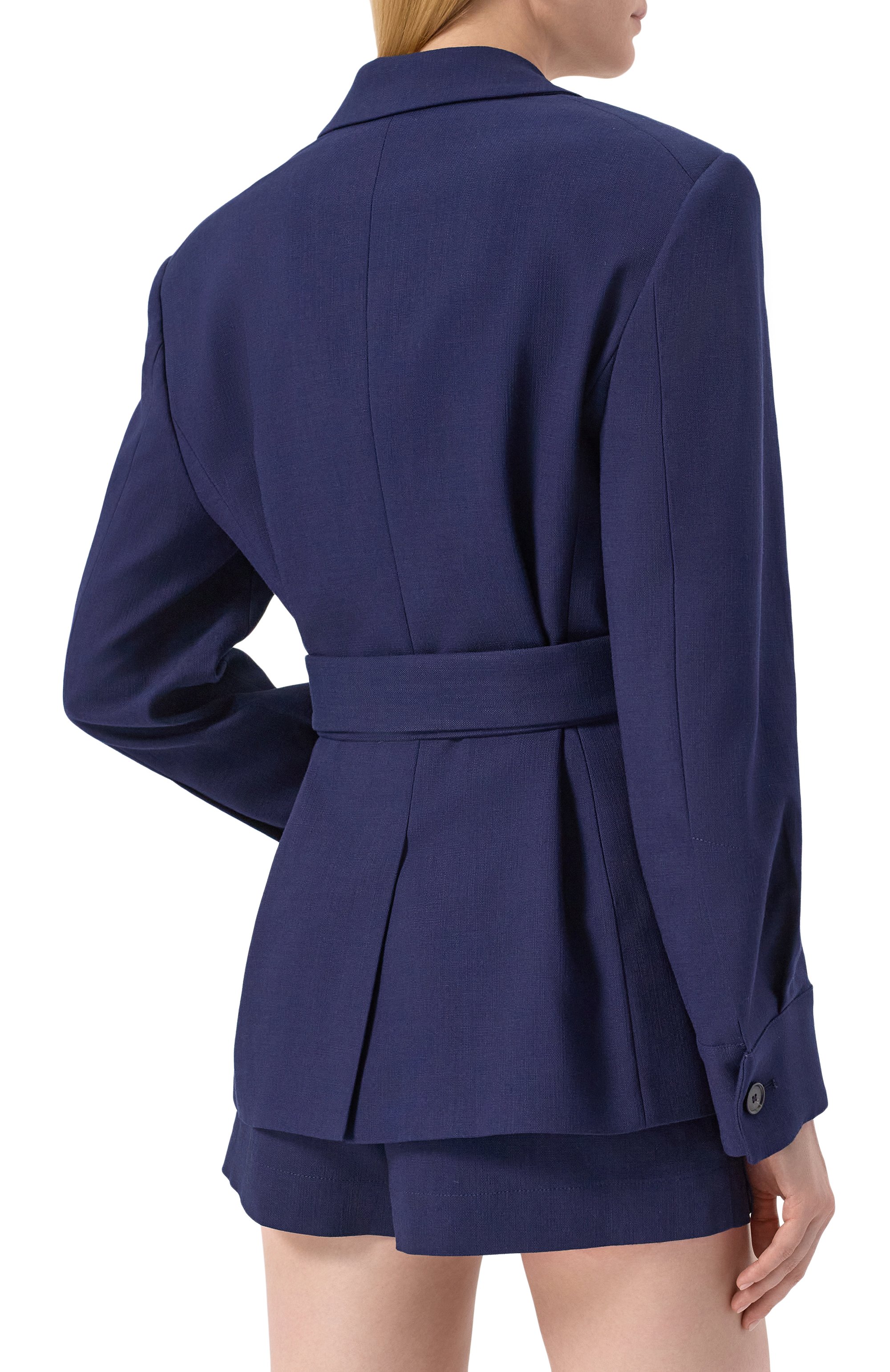 Жакет из вискозы MSGM синего цвета по цене 61900 руб., арт. 3841MDG24/257106, фото 4 Жакет из вискозы MSGM, арт. 3841MDG24/257106, фото 4