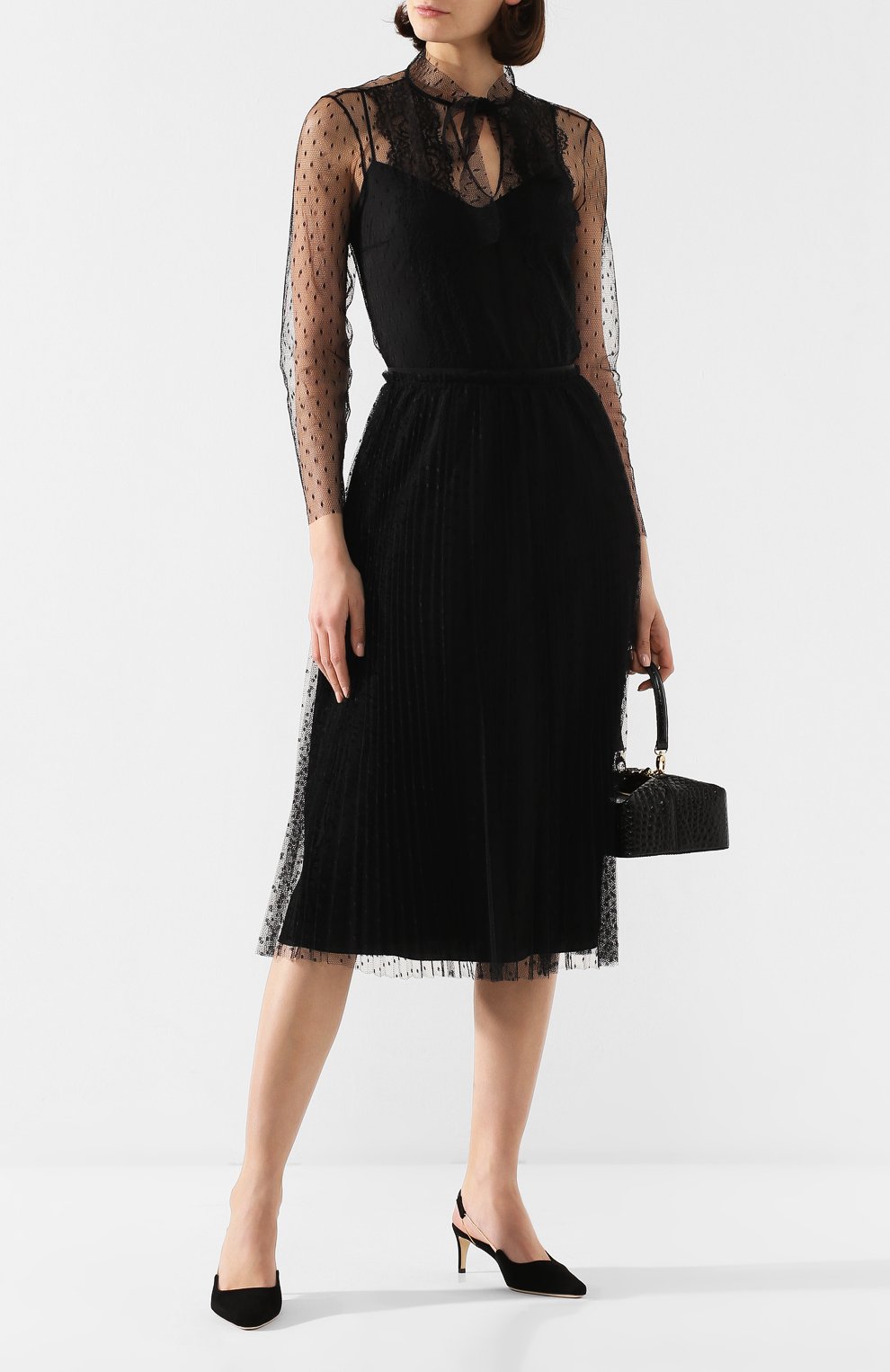 Юбка REDVALENTINO черного цвета по цене 76050 руб., арт. TR3RAC20/428, фото 2 Юбка REDVALENTINO, арт. TR3RAC20/428, фото 2