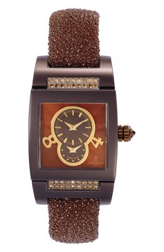 Женские часы dual time brown matt DE GRISOGONO бесцветного цвета, арт. TINO S16 AT | Фото 1 (Механизм: Автомат; Региональные ограничения белый список (Axapta Mercury): Не проставлено; Нос: Не проставлено; Материал корпуса: Белое золото)