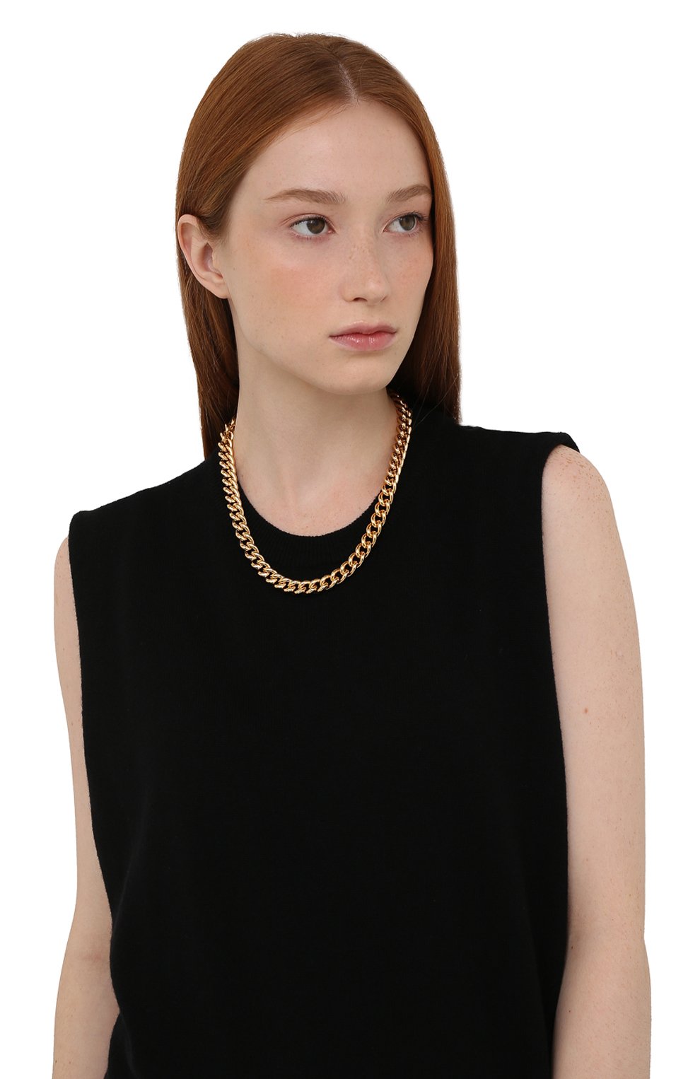 Колье FRAME CHAIN, арт. H00KY YELL0W AND WHITE G0LD, фото 2